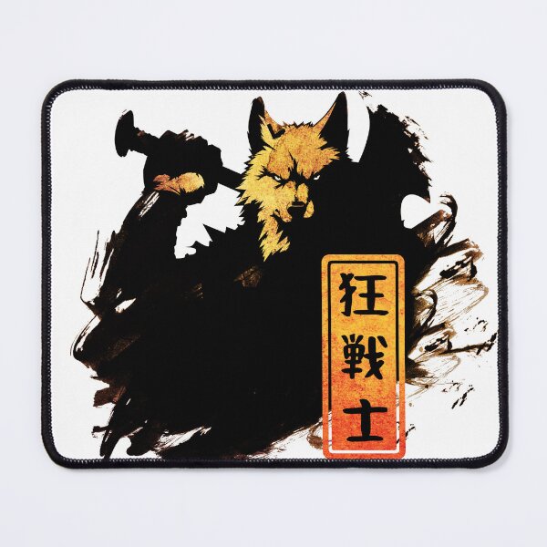 Item preview, Berserker – 狂戦士 | Raging Wolf Warrior designed and sold by AnmForge.