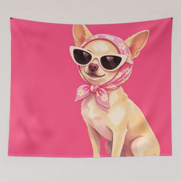 Item preview, Cute Chihuahua Dog Retro Sunglasses Pink Aesthetic designed and sold by cezzarie.