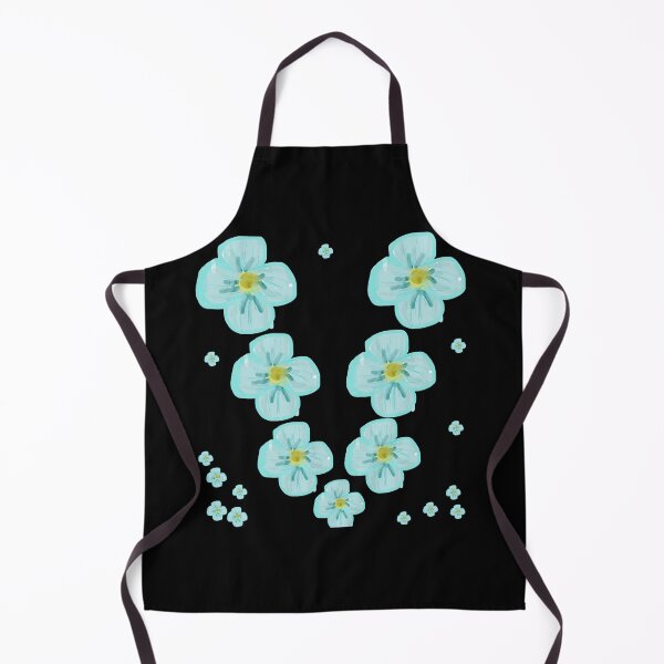 Item preview, Cute Light Blue Watercolor Flowers Pattern – V-Shape Floral Layout designed and sold by BalkanBloom.