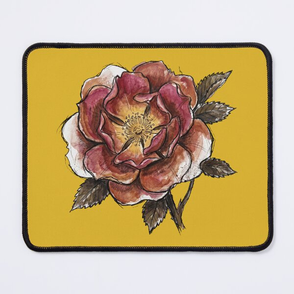 Item preview, Crimson Wild Rose Botanical - Dark Academia Floral Art Print designed and sold by FreiherrPK.