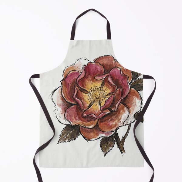 Item preview, Crimson Wild Rose Botanical - Dark Academia Floral Art Print designed and sold by FreiherrPK.