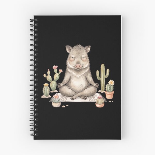 Item preview, Meditating Javelina Yoga Cactus Art Print. designed and sold by BeaBuzz.