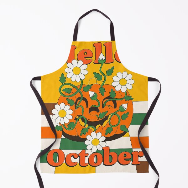 Item preview, Hello October Pumpkin & Daisy Retro Fall designed and sold by FestivityFinds.