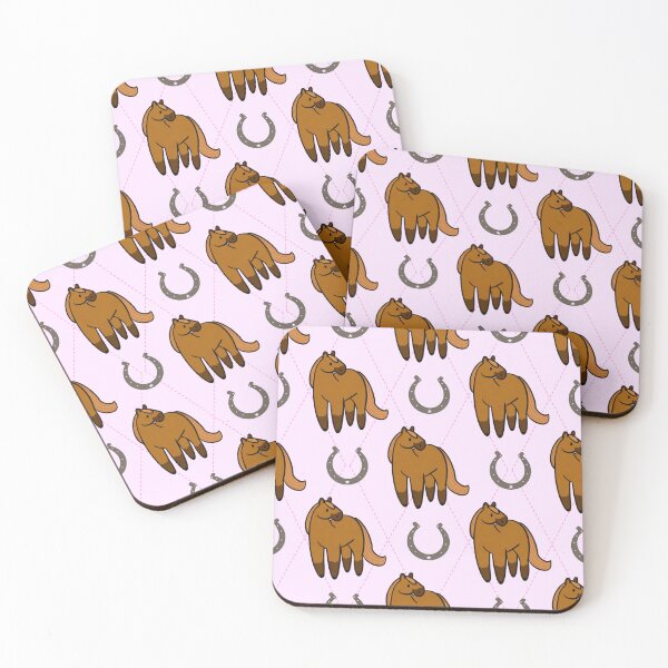 Item preview, Horse and Horseshoe Pattern on Pink designed and sold by ClarissaDoodles.