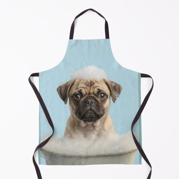 Item preview, Baby Puggle Bubble Bath Cute Nursery Bathroom Wall Art designed and sold by LazyOwlStore.