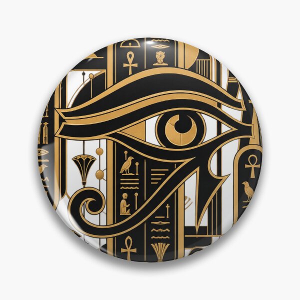 Item preview, Eye of Horus Gold Art | Ancient Egyptian Protection | Sacred Geometry Kemet Symbol designed and sold by GulfSignature.