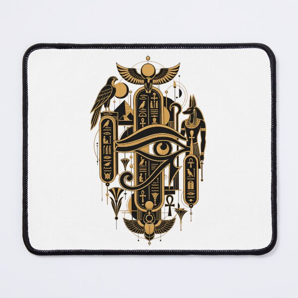 Item preview, Eye of Horus Gold Art | Ancient Egyptian Protection | Sacred Geometry Kemet Symbol designed and sold by GulfSignature.