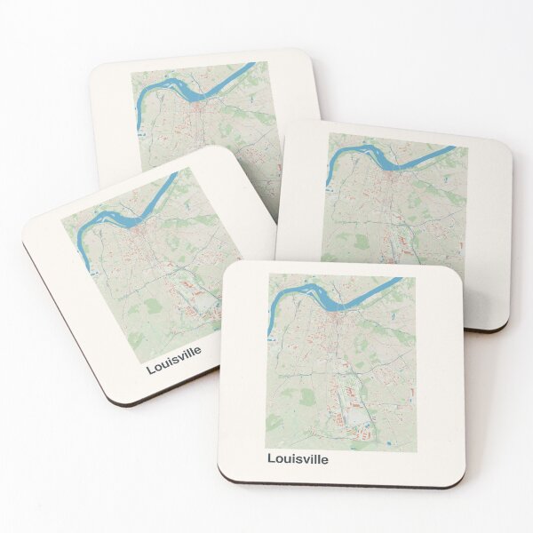 Item preview, Louisville Minimalistic Map Art designed and sold by MapsNerd.
