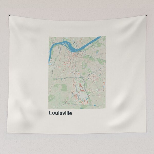 Item preview, Louisville Minimalistic Map Art designed and sold by MapsNerd.