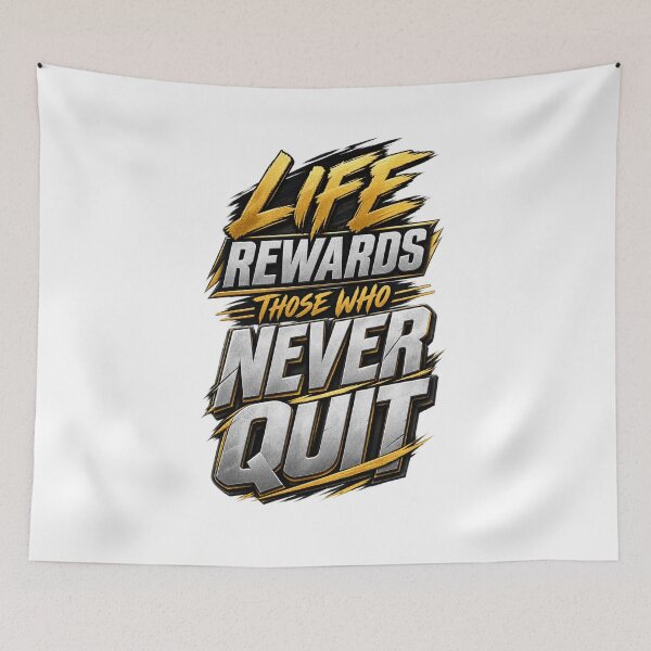 Item preview, Life Rewards Those Who Never Quit designed and sold by bolaAura.