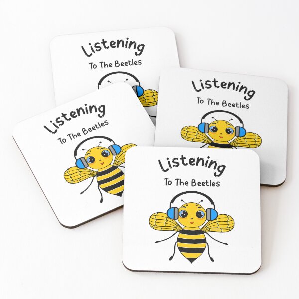 Item preview, Funny Music Pun Bee Listening To The Beetles designed and sold by Sartoris Art.