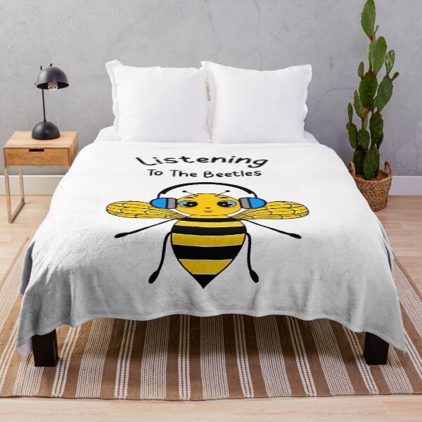 Item preview, Funny Music Pun Bee Listening To The Beetles designed and sold by Sartoris Art.
