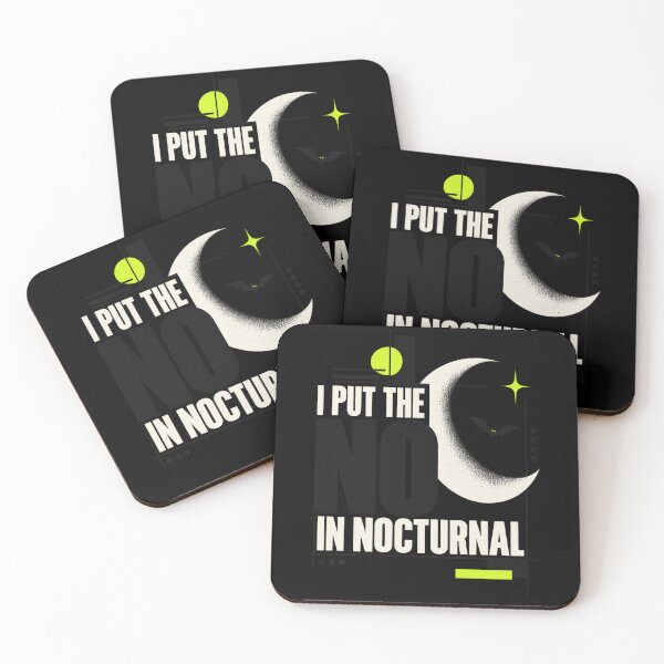 Item preview, I Put the No in Nocturnal Minimal Halloween designed and sold by FreshPixelArt.