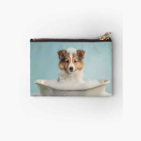 Item preview, Baby Shetland Sheepdog Bubble Bath Cute Nursery Wall Art designed and sold by LazyOwlStore.