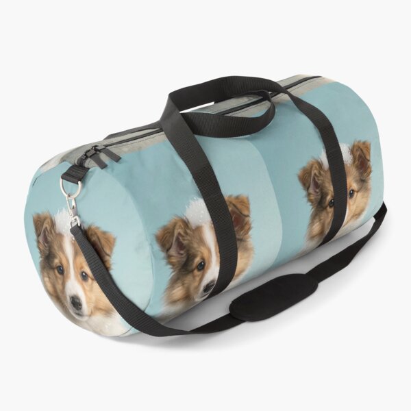 Item preview, Baby Shetland Sheepdog Bubble Bath Cute Nursery Wall Art designed and sold by LazyOwlStore.