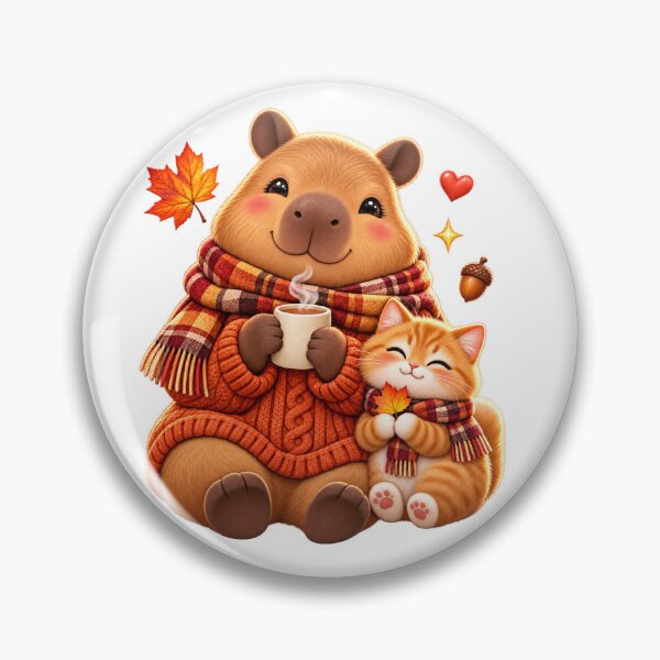 Item preview, Cozy Autumn Capybara | Fall Season Comfort designed and sold by Cozy Art for Cozy Souls.