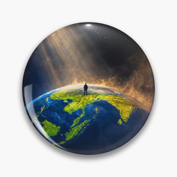 Item preview, Standing on Glowing Earth Sphere designed and sold by andrewccrow.