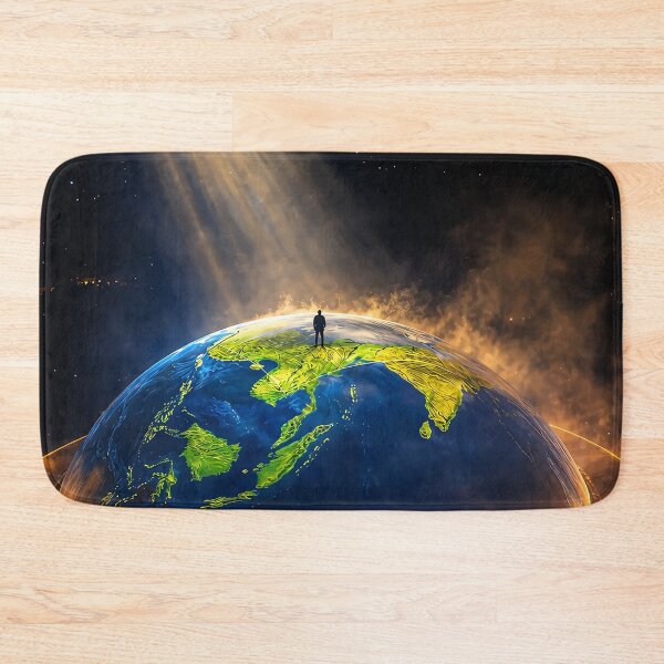 Item preview, Standing on Glowing Earth Sphere designed and sold by andrewccrow.