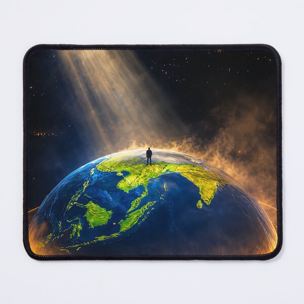 Item preview, Standing on Glowing Earth Sphere designed and sold by andrewccrow.