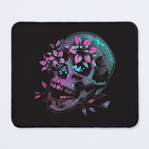 Item preview, cyber bloom skull flowers from death cutout designed and sold by RetroWaveArtCo.
