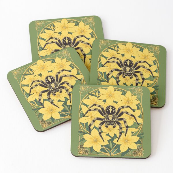 Item preview, Wolf-Spider And Yellow SC Flowers designed and sold by taiche.