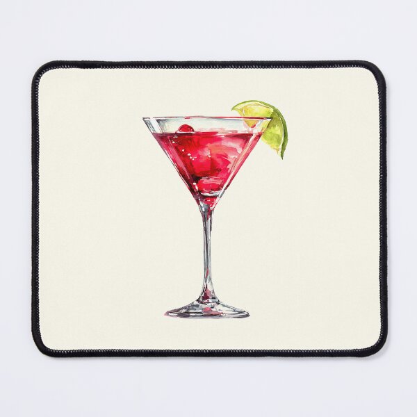 Item preview, Pink Cosmopolitan Cocktail Watercolor Art designed and sold by jianina-alondra.