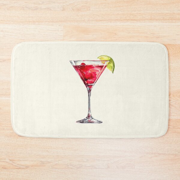 Artikelvorschau, Aquarellkunstwerk: Pinker Cosmopolitan-Cocktail entworfen und verkauft von jianina-alondra.