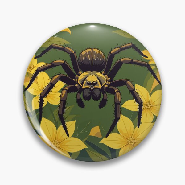 Item preview, Wolf-Spider Surrounded By Yellow SC Flowers designed and sold by taiche.