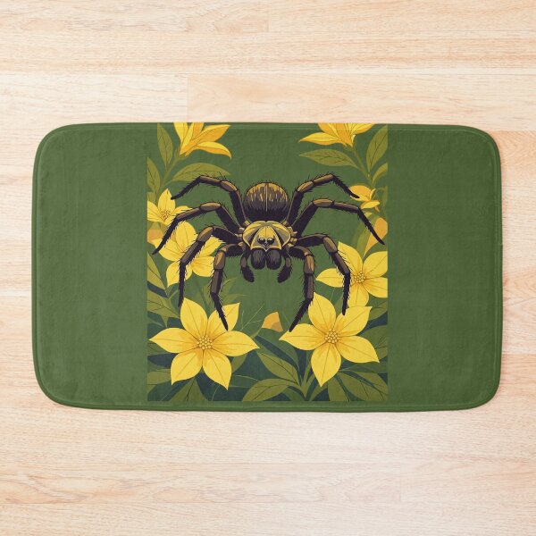 Item preview, Wolf-Spider Surrounded By Yellow SC Flowers designed and sold by taiche.