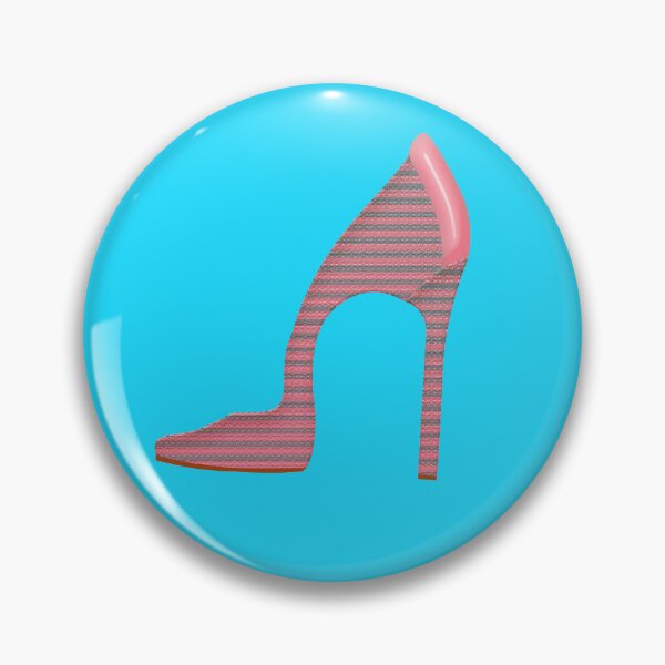 Item preview, Pink and grey high heel shoe  designed and sold by Yamy Morrell Art and Design.
