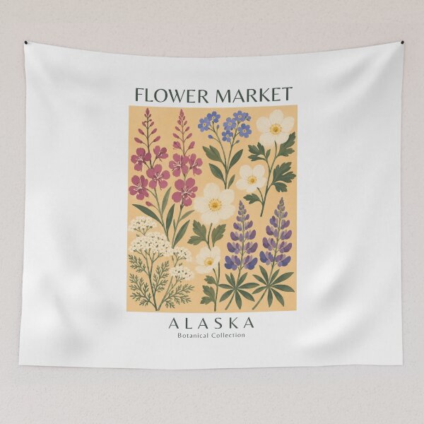Item preview, Alaska - Flower Market designed and sold by StudioRedKoala.