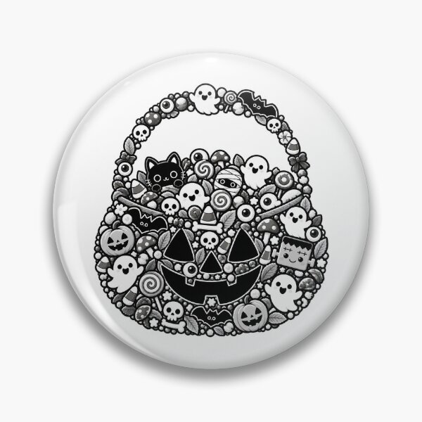 Item preview, HALLOWEEN DOODLE COLLECTION - CANDY PUMPKIN BASKET v1 designed and sold by WheelieGdArt.