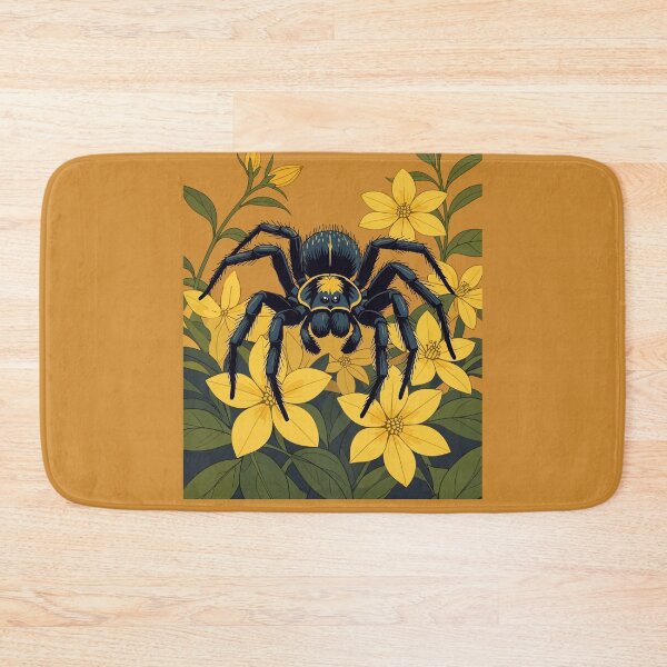 Item preview, Giant Wolf-Spider Surrounded By Yellow SC Flowers designed and sold by taiche.