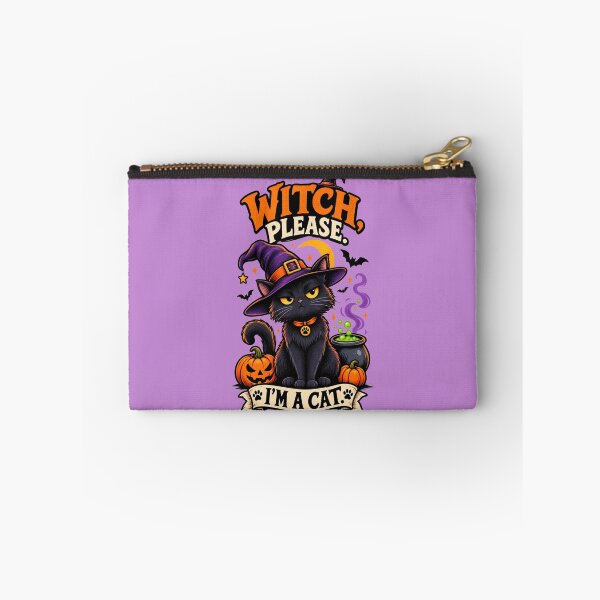 Item preview, Witch Please I'm A Cat Funny Black Cat Halloween Witch Hat Art designed and sold by RealCuties.