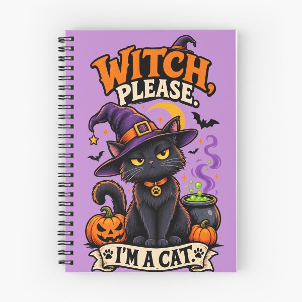 Item preview, Witch Please I'm A Cat Funny Black Cat Halloween Witch Hat Art designed and sold by RealCuties.