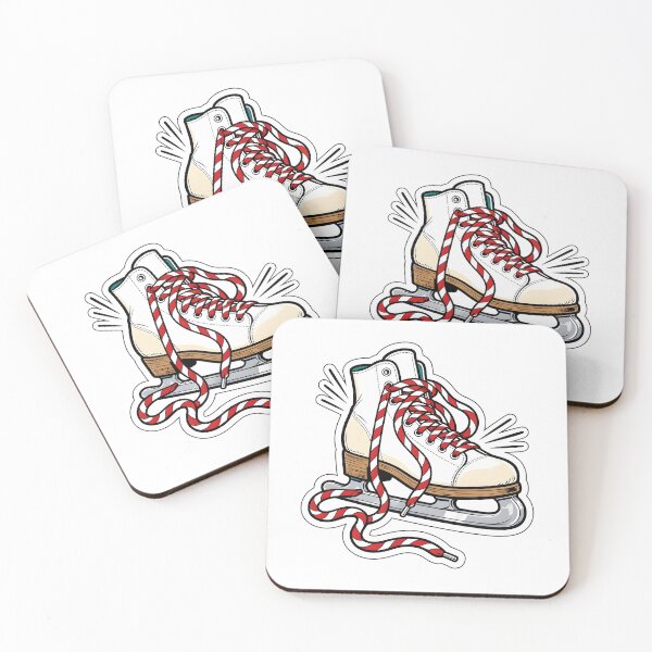 Item preview, Vintage White Ice Skate Red Striped Laces designed and sold by Herodestroyer.