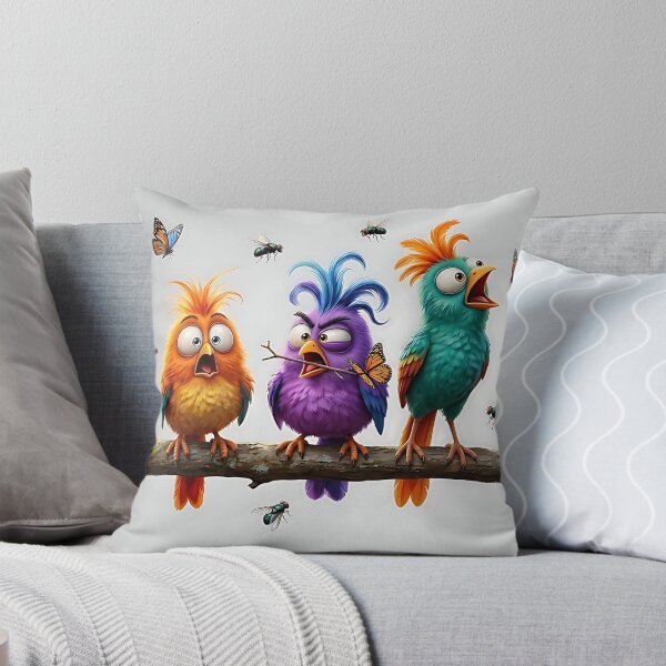 Item preview, Funny Goofy Birds and Butterflies 3D Art designed and sold by ToxicInkArt.