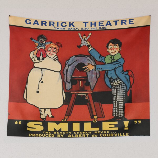 Item preview, Vintage Theater Poster Smile Garrick Theatre Vaudeville Art by John Hassell designed and sold by RickE.