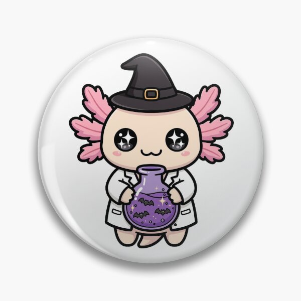Item preview, Cute Axolotl Witch Lab Purple Potion Art designed and sold by Wildlife-Walk.