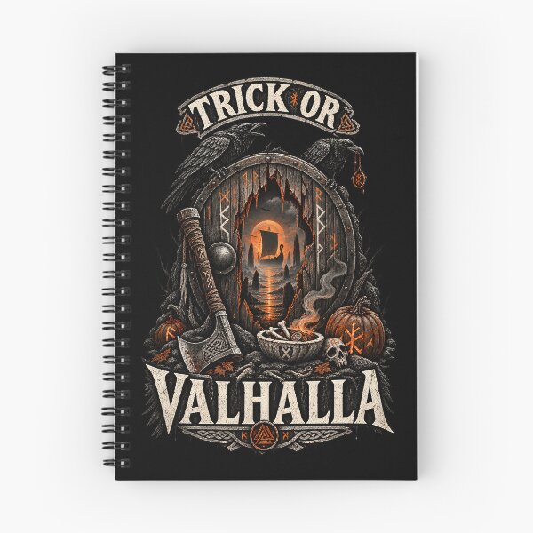 Item preview, Trick or Valhalla – Viking Halloween Norse Raven Pumpkin Design designed and sold by R3XFORGE.
