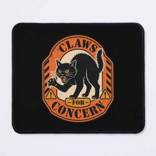 Item preview, Claws For Concern Shirt, Comfort Colors® Black Cat Warning Tee, Funny Halloween Cat Lover Graphic designed and sold by TshirtsLabs.