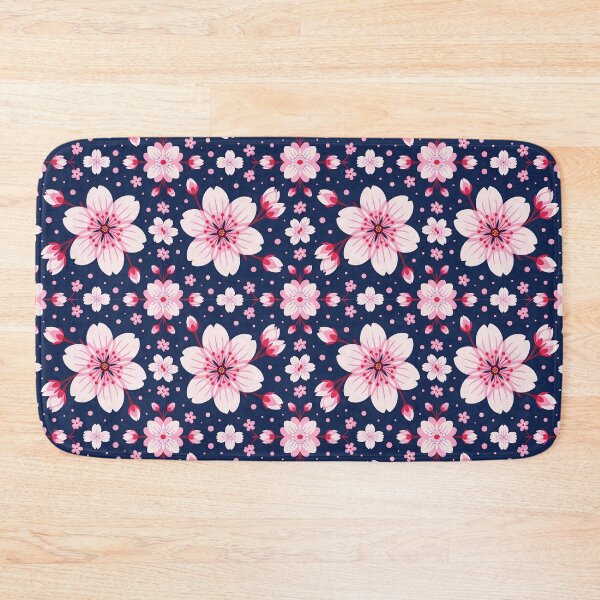 Item preview, Cherry Blossom Pattern on Blue Background designed and sold by DesignedOutside.