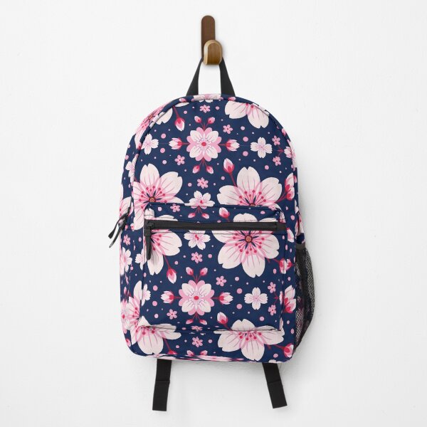 Item preview, Cherry Blossom Pattern on Blue Background designed and sold by DesignedOutside.