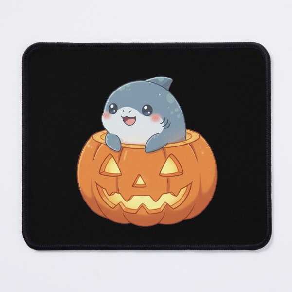 Item preview, Cute Shark in Pumpkin – Kawaii Halloween designed and sold by Nature's Chibis.