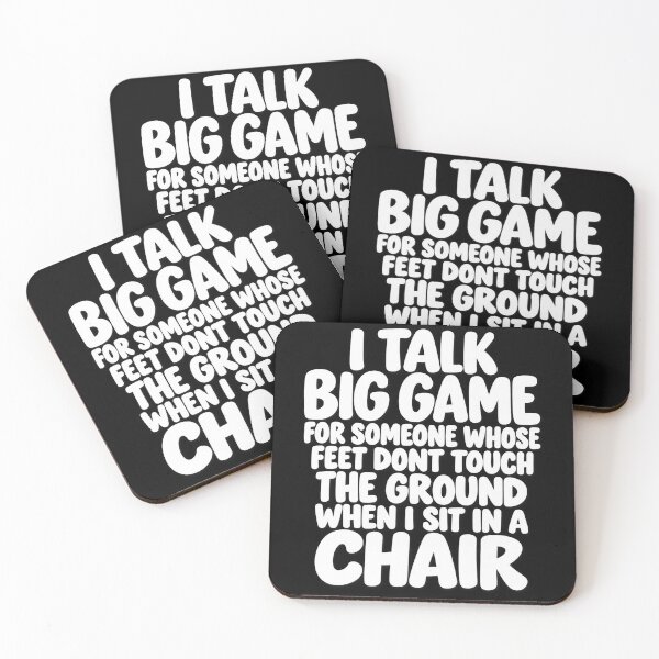 Item preview, I Talk Big Game For Someone Whose Feet Don't Touch The Ground Funny Design designed and sold by VGAfanatic.