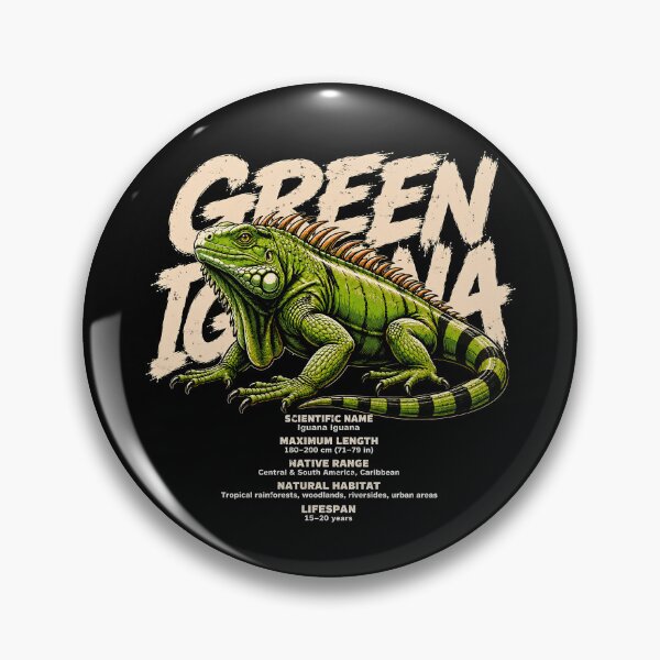 Item preview, Detailed green iguana illustration with facts designed and sold by rafaeltto.