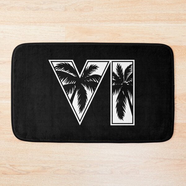 Item preview, GTA 6 Grand Theft Auto 6 Vice City Logo White designed and sold by BubblePopRed.