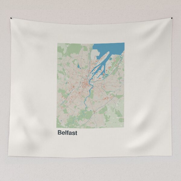Item preview, Belfast Minimalistic Map Art designed and sold by MapsNerd.
