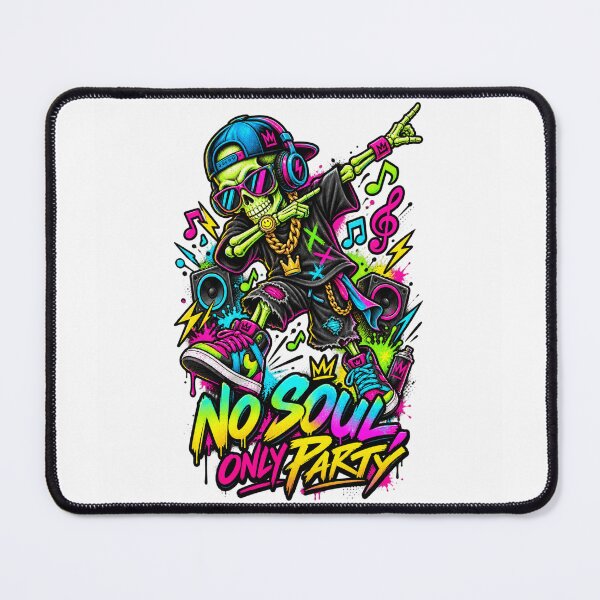 Item preview, No Soul Only Party Skeleton DJ Shirt designed and sold by WearTheVibe Store.