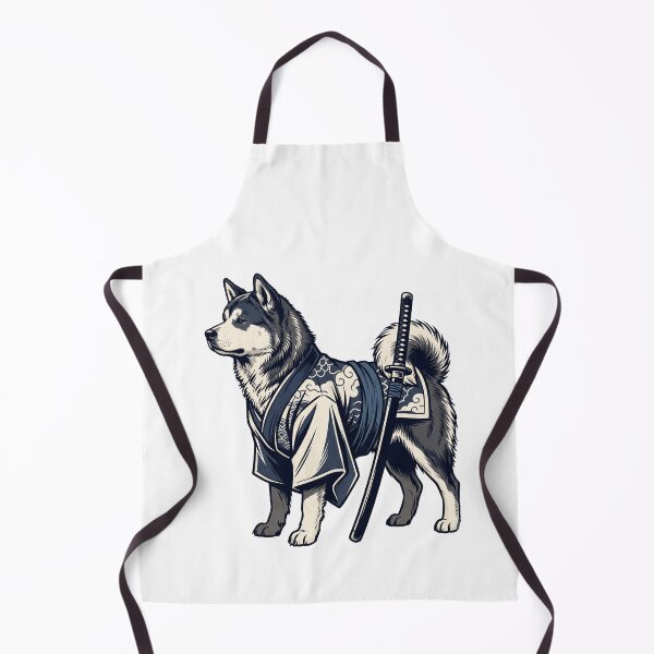 Item preview, Samurai Husky Ronin Warrior - Japanese Aesthetic Katana Dog Art designed and sold by Animer-art1.